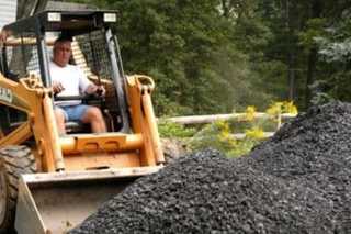 photo gravel stone sand mulch delivery asheville nc